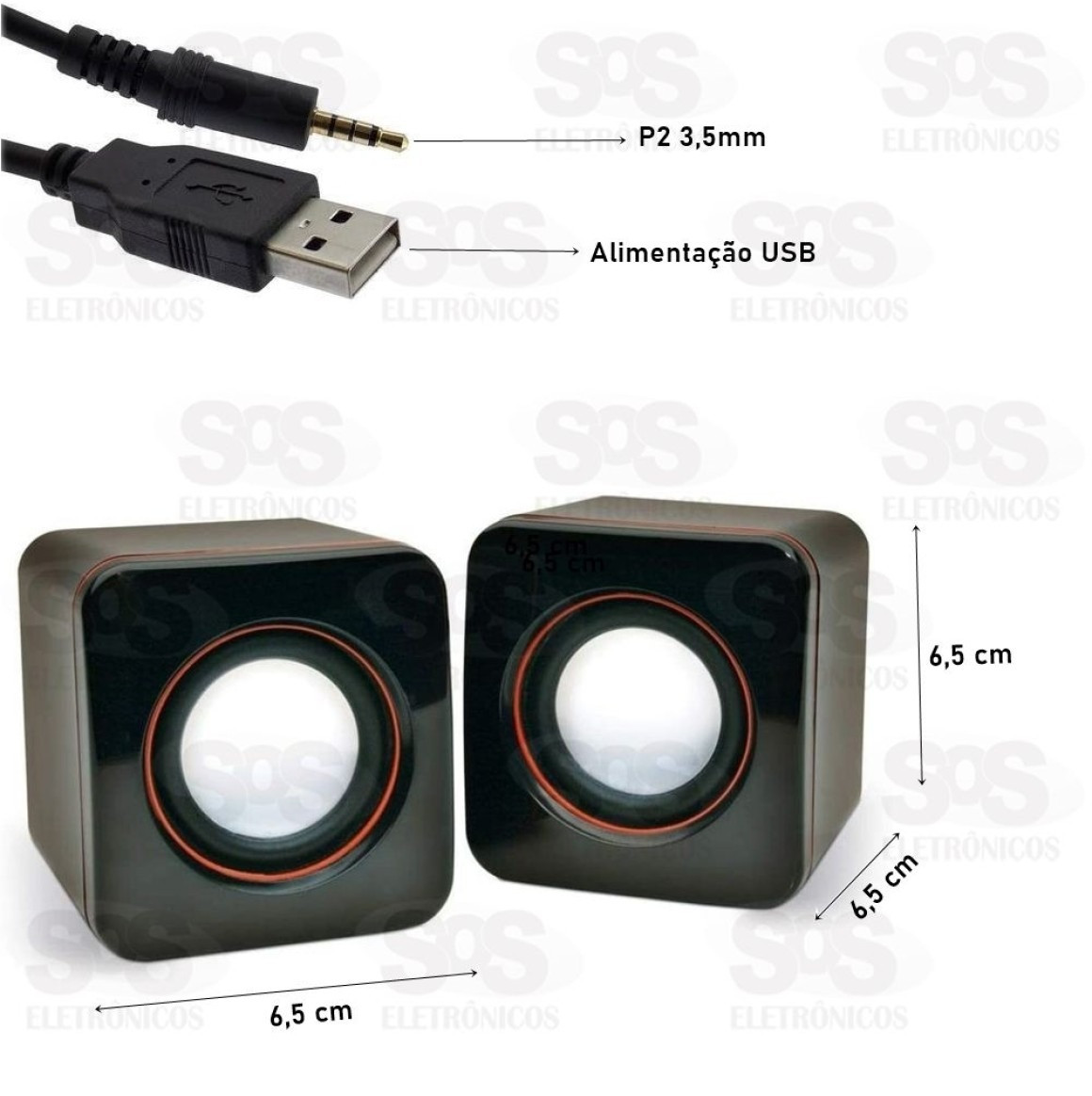 Vista 2 de PARLANTE SPEAKER 2.0 MULTIMEDIA MODEL N - MODELO: CUADRADO